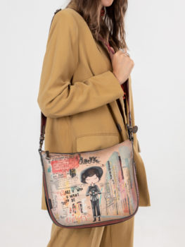 Béžová dámská vzorovaná kabelka Anekke City Art