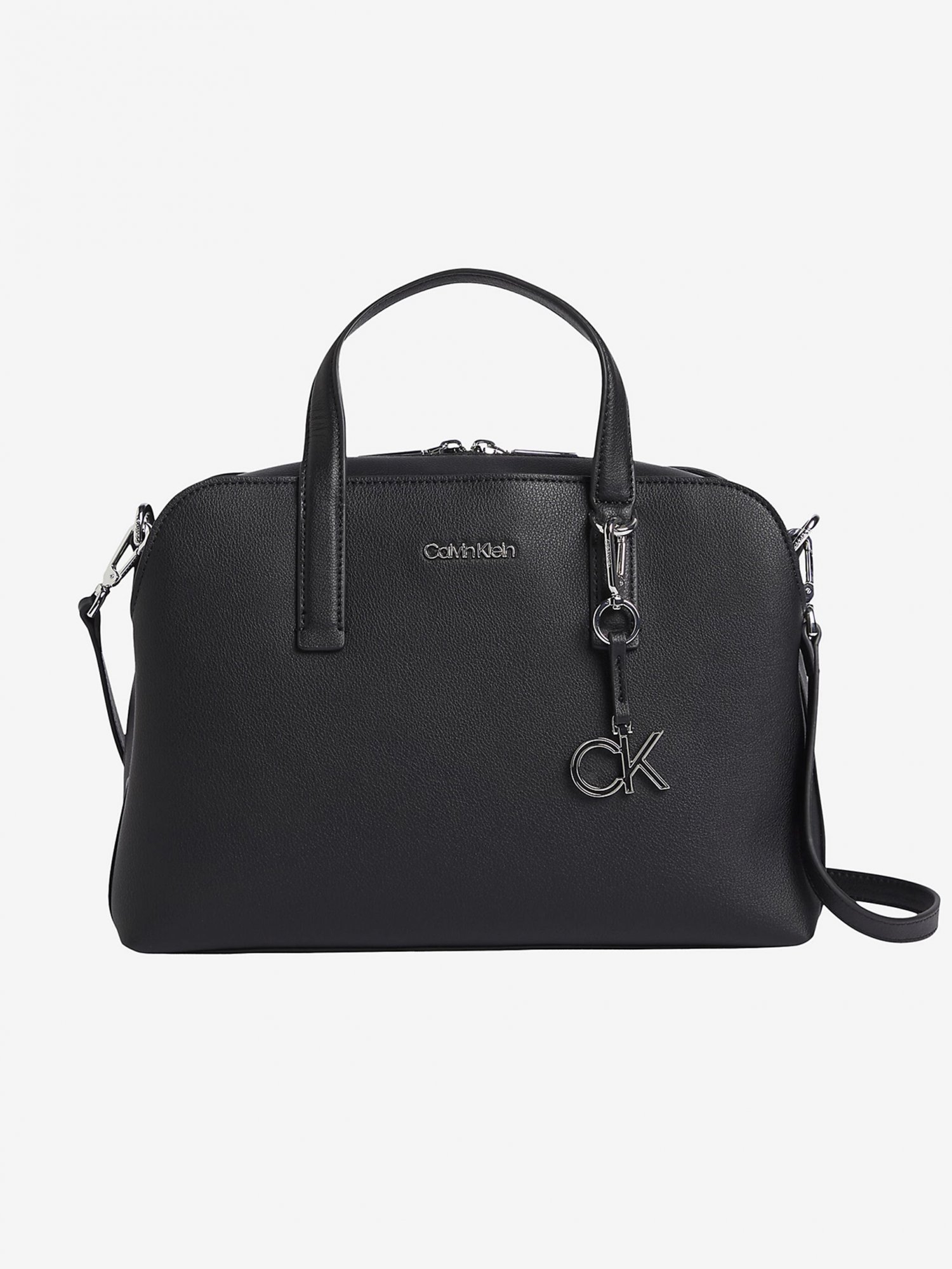 Černá dámská velká kabelka s přívěskem Calvin Klein