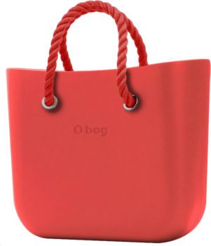O bag kabelka Fragola s červenými krátkými provazy