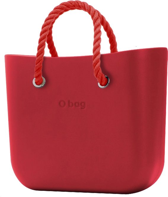 O bag kabelka Rosso s červenými krátkými provazy
