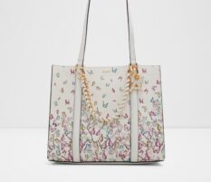 Růžovo-bílá dámská kabelka Aldo Ameli